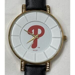 Women's Philadelphia Phillies Lunar Style Sparo Sports Watch Black Leather Band
